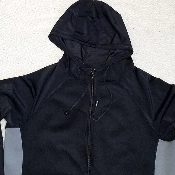 SaunaFX (SaunaTek) Black Neoprene Sauna Hooded Athletic/Workout Jacket- Size Lrg - Picture 4 of 8